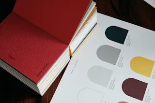 Colour pallete and a GF Smith book