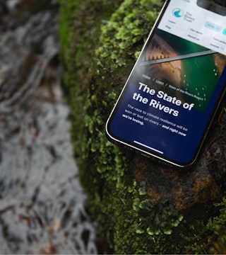 Shot in the environment, a mobile-optimised website for The Rivers Trust website