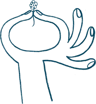 Illustration of a person holding a watering can that waters many plants