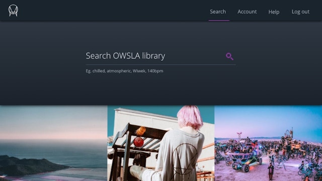 A desktop mockup of the OWSLA Aux dashboard