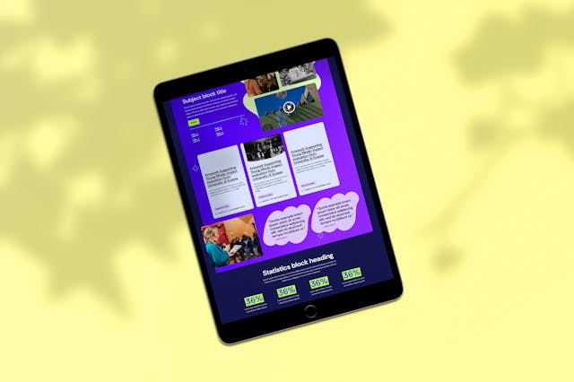 Artswork website shown on a tablet screen
