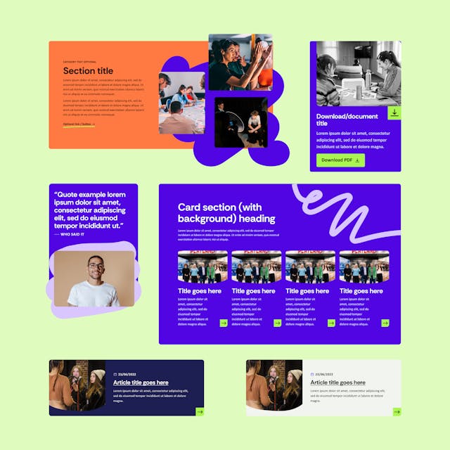 Artswork website components