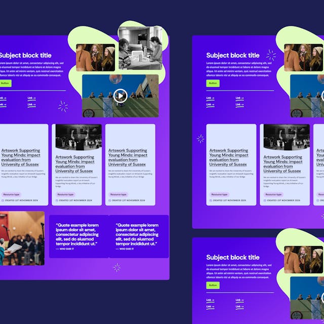 Artswork website components