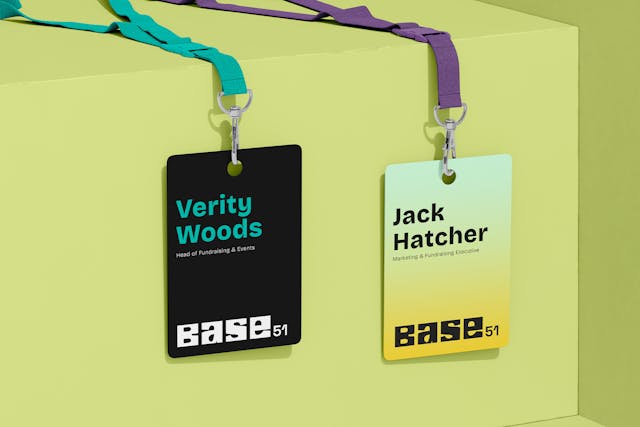Mockup of lanyards for Base 51