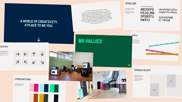 Pages from Chapter brand guidelines document