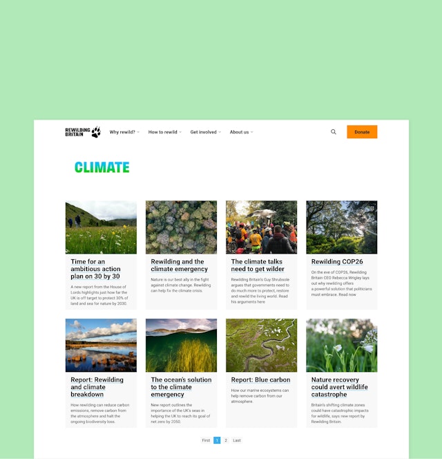 A topic page on the Rewilding Britain website