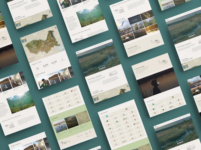 Screens from The Wilderness Project website