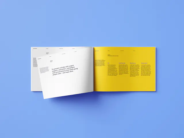 Pages from Papyrus brand guidelines document