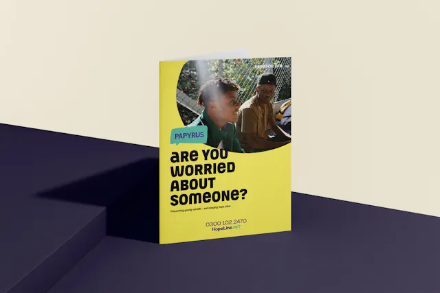 Papyrus leaflet titled: 'Are you woored about someone?'