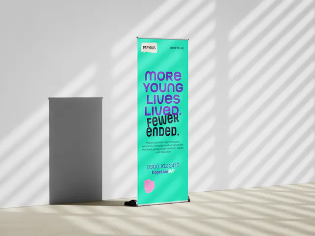 Papyrus pull up banner